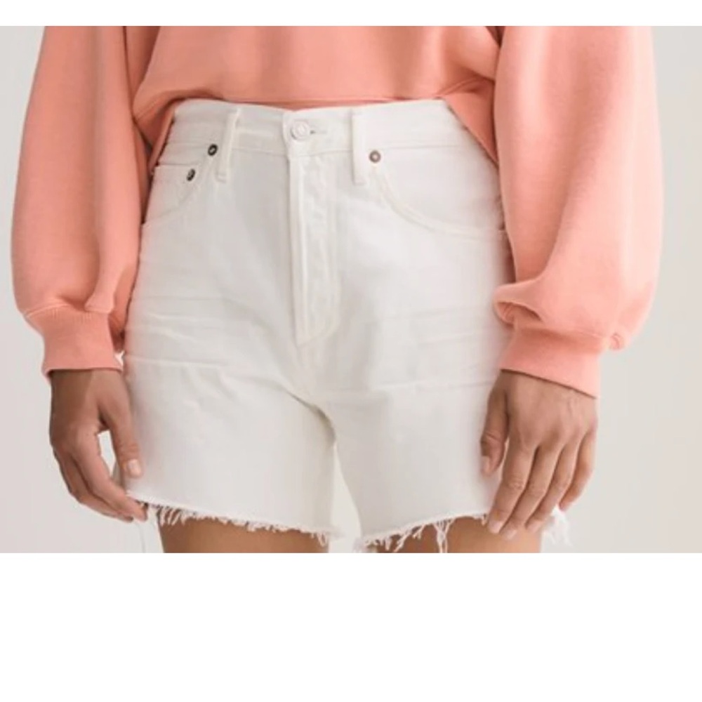 AGOLDE Reese Short | Color: Tissue | Women's White Denim Shorts Size 27